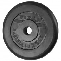 Блин обрезиненный TITAN Barbell 25 кг (d51)